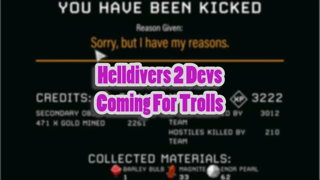 Helldivers 2 Devs Are Going After Troll Lobby Leaders