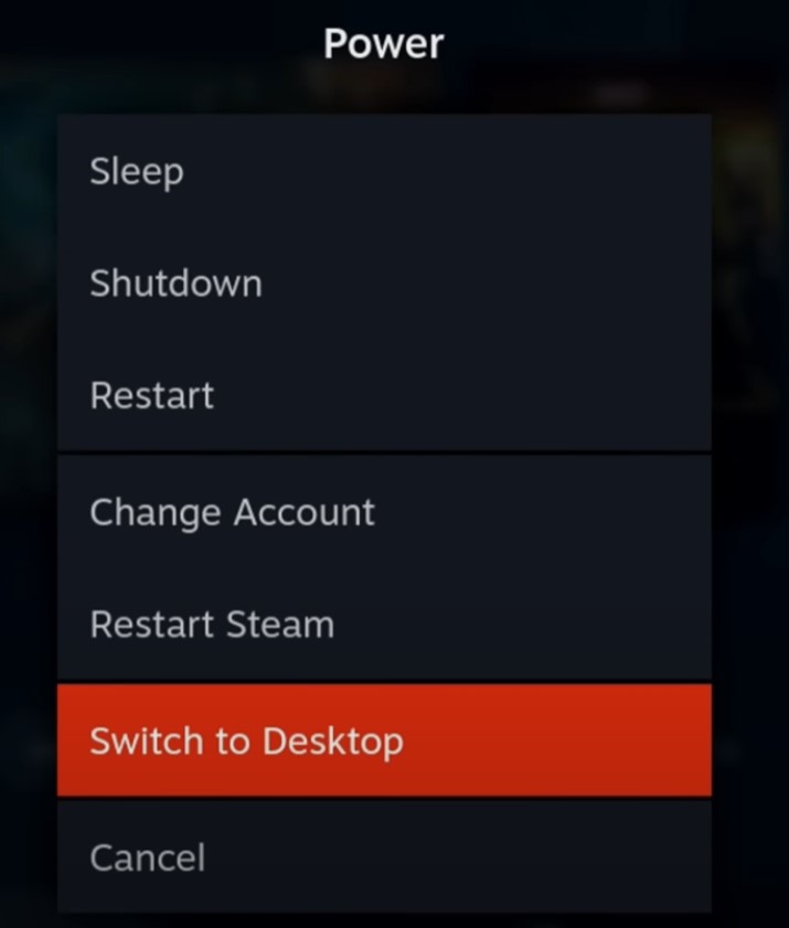 Switch to Desktop Mode on Steam Deck.