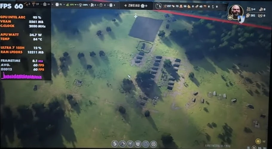 msi claw manor lords benchmarks and settings