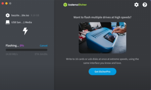 download etcher on ROG Ally and Ally X to clone Steam Deck
