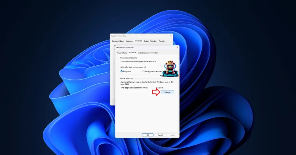 How to increase Windows Virtaul memory to fix out of memory error.