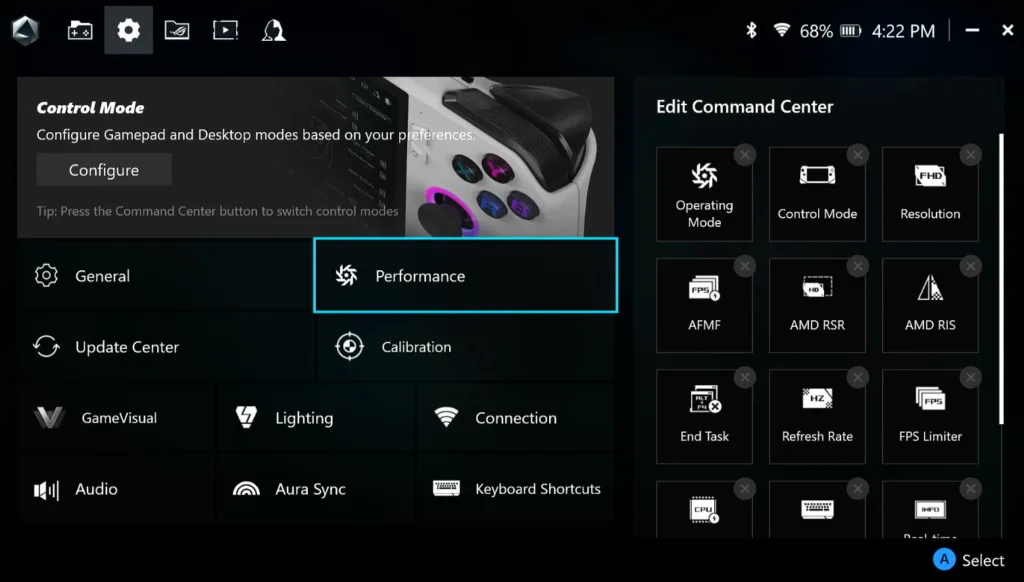 turning off cpu boost option in rog ally and ally x
