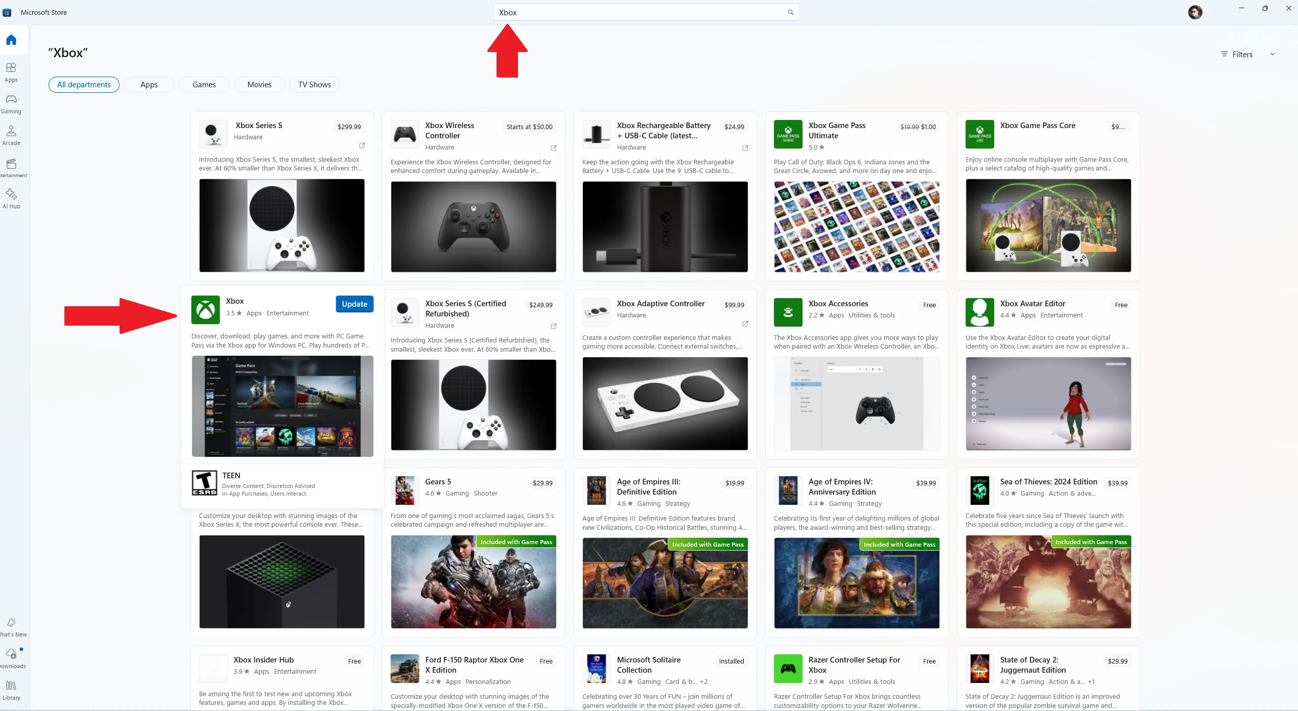 download Xbox app on ROG Ally x to use game pass