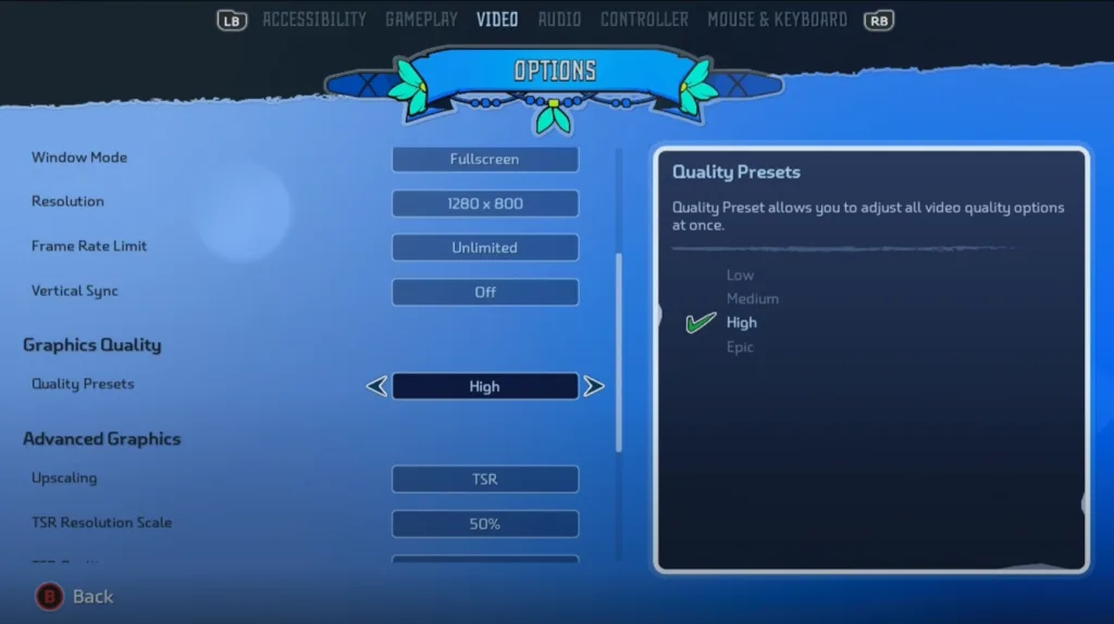 Lego Horizon Adventures Steam Deck settings