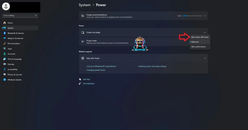 How to change power mode in Windows 11?