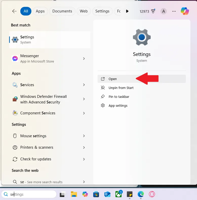 windows display settings for Legion Go monitor