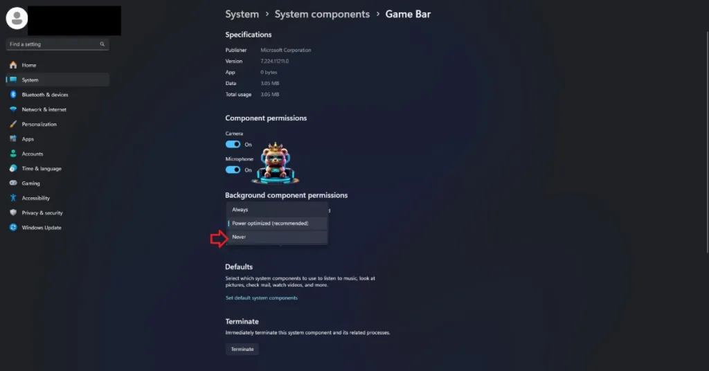 How to enable or disable Game Bar in Windows 11?