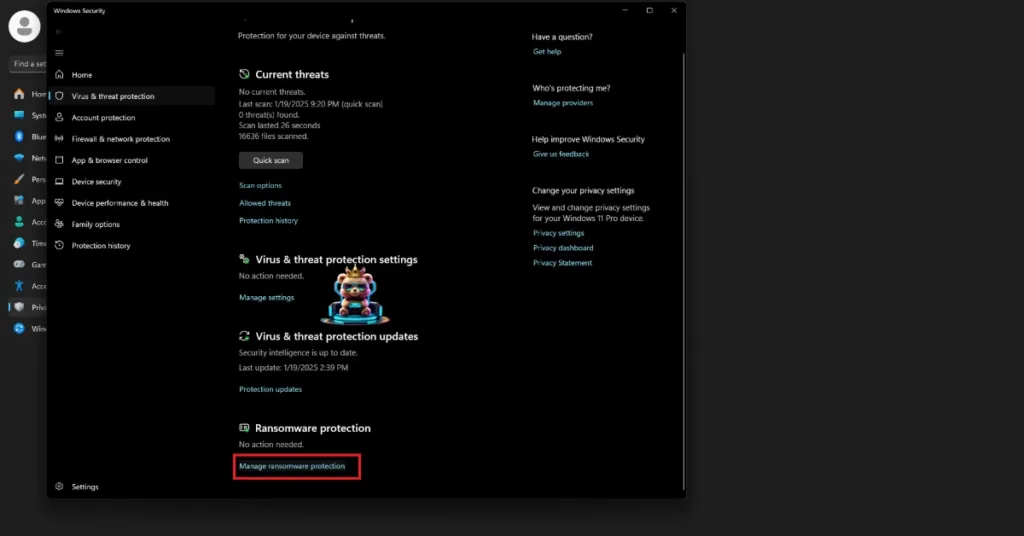 How to disable Controlled folder access?