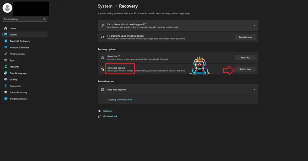 How to enter BIOS from Windows 11 settings?