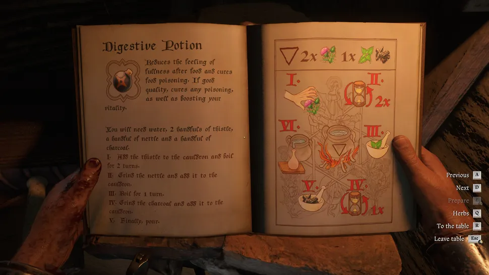 Kingdom Come Deliverance 2 Digestive Potion Recipe