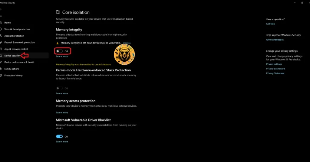 How to disable core isolation in Windows to fix Monster Hunter Wilds crash at startup issue?