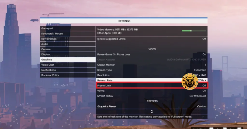 Limit Grand Theft Auto V's max frame rate to fix gameplay crashes on PC.