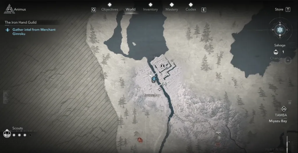 Merchant Ginroku Location in ac shadows