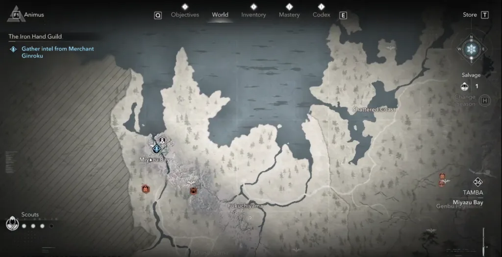 Merchant Ginroku Location in ac shadows