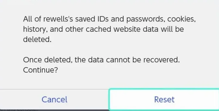 Clear Nintendo Switch Cache