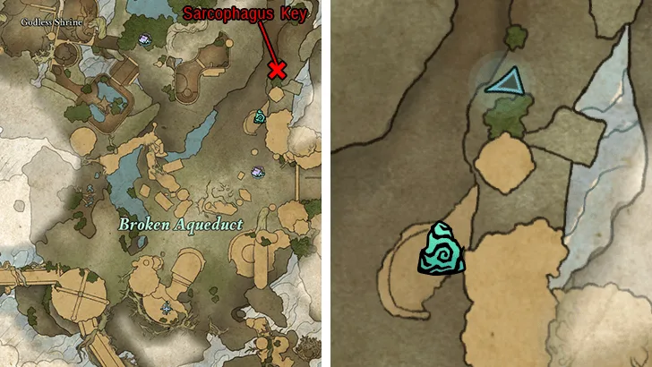 Sarcophagus Key Location on the map in Avowed.