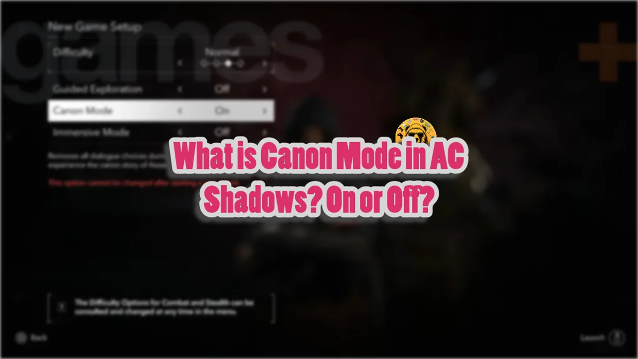 What is Canon Mode in AC Shadows On or Off