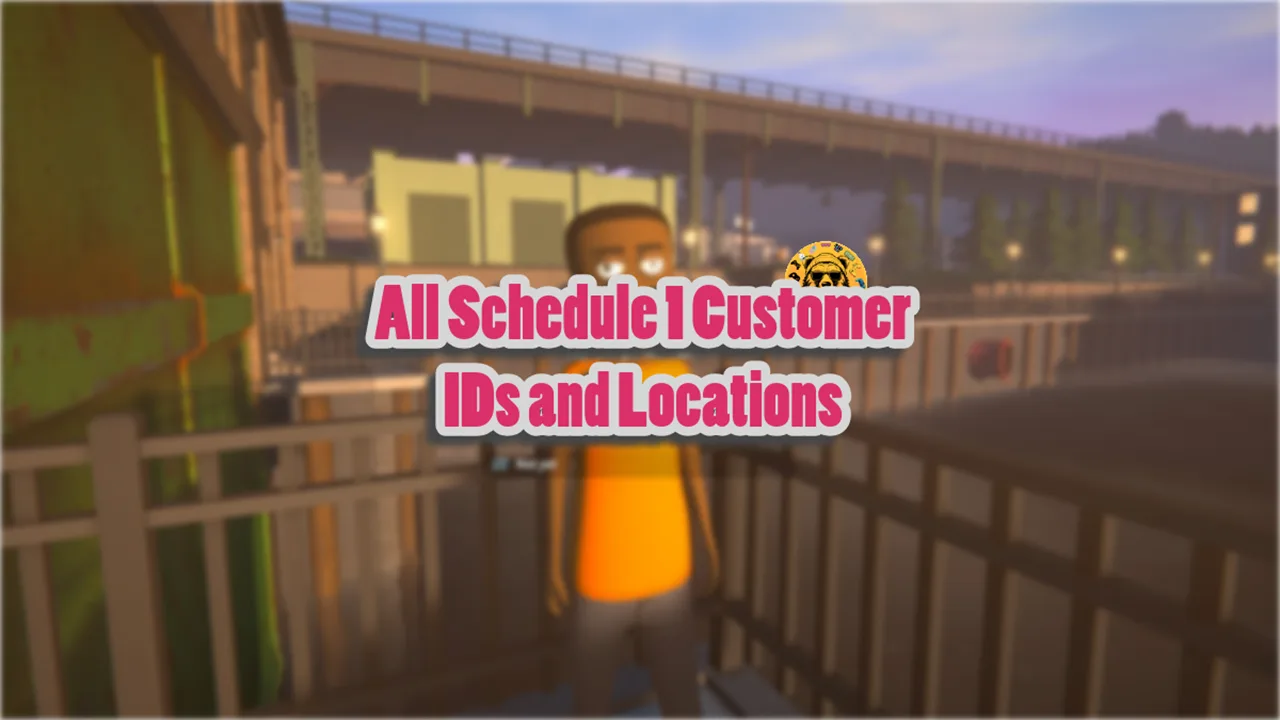 All Schedule 1 Customer IDs and Zones