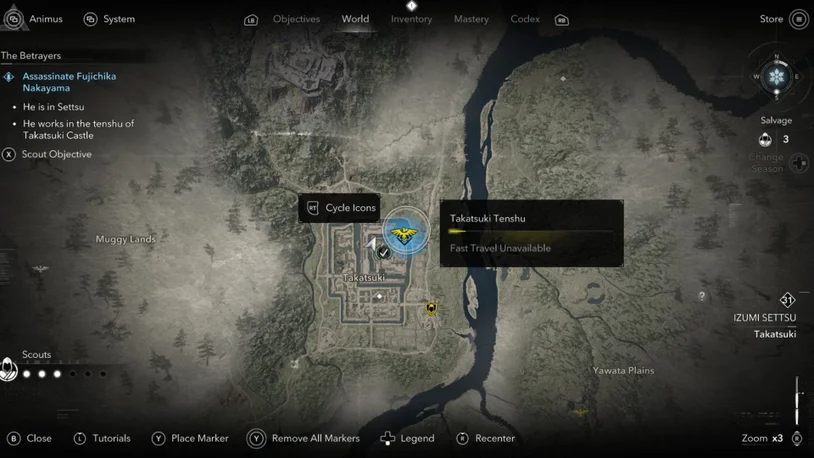 Fujichika Nakayama location on the map of AC Shadows