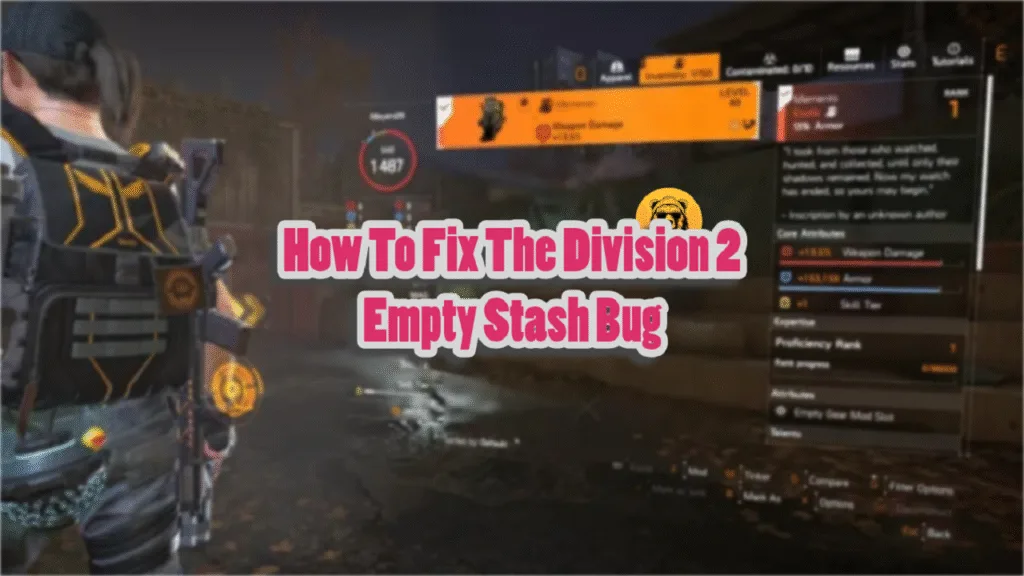 How To Fix The Division 2 Empty Stash Bug