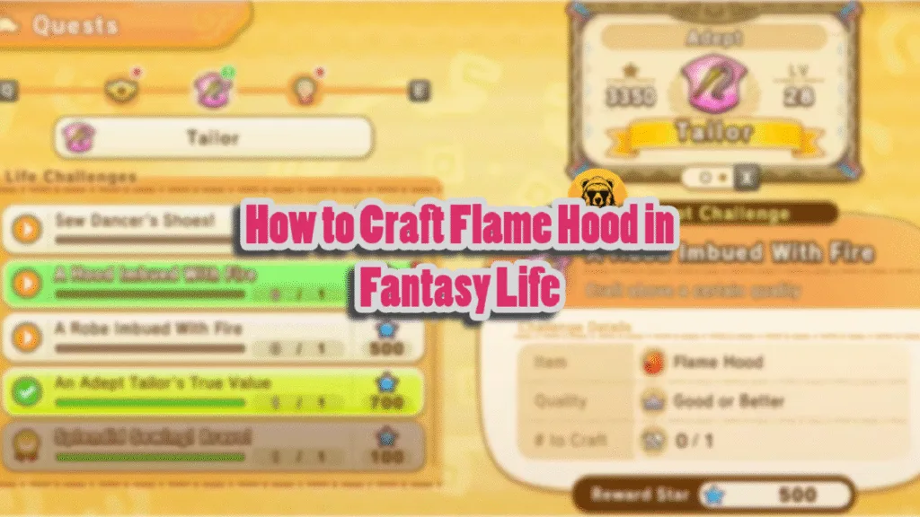 How to Craft Flame Hood in Fantasy Life