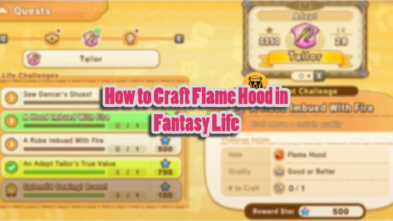 How to Craft Flame Hood in Fantasy Life