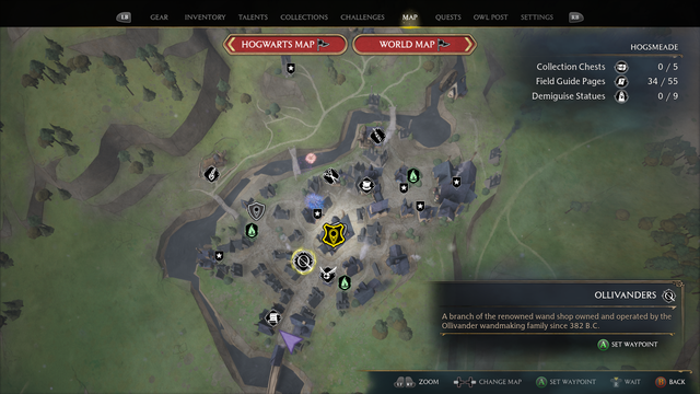  Olivanders shop in Hogwarts Legacy