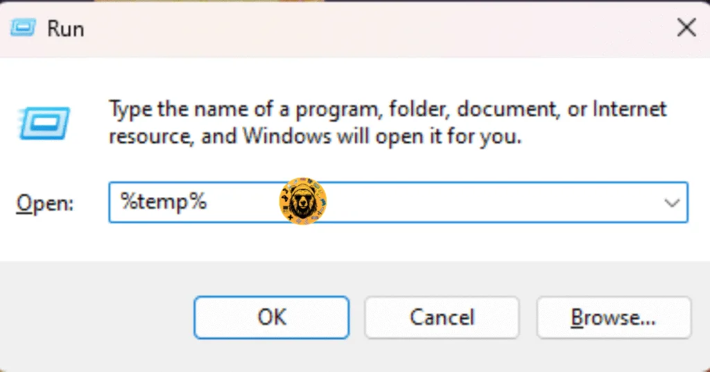 How to open the folder containing Temporary file?
