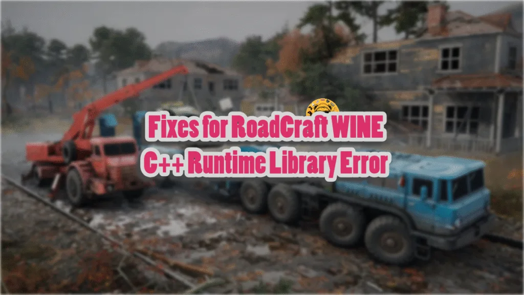 How to fix the RoadCraft Wine C++ Runtime Library Assertion Failed error?