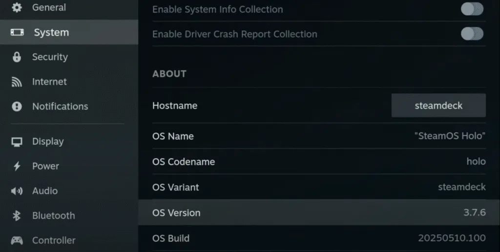 recommended doom the dark ages Steam OS Settings