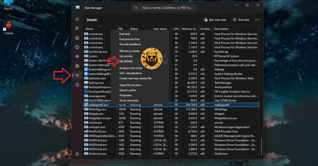 How to teak Core Affinity in Windows 11?