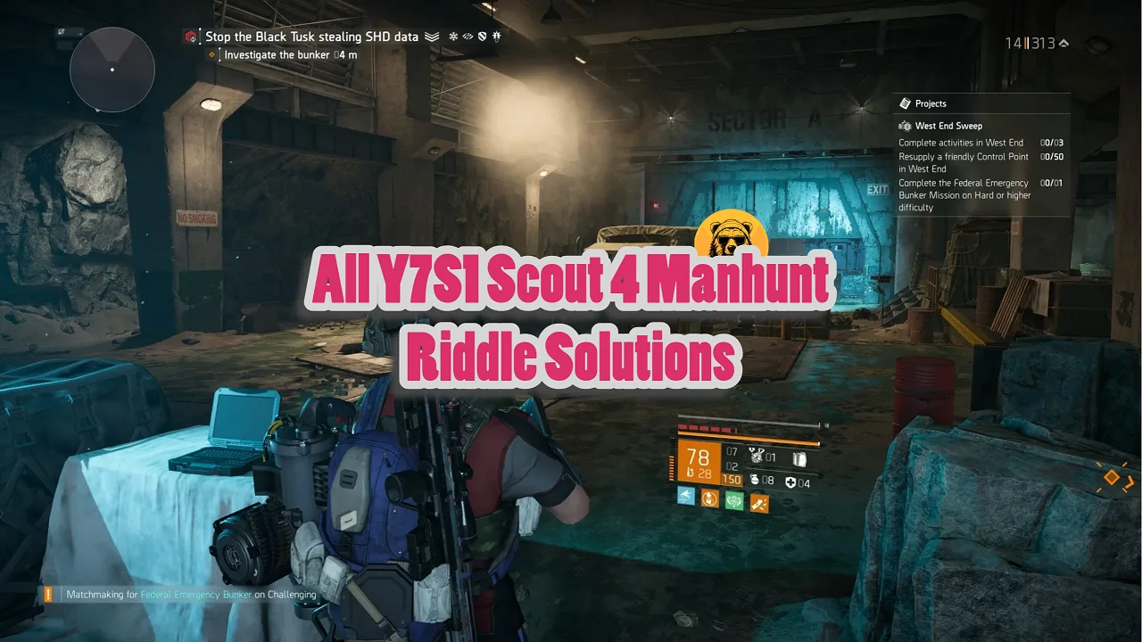 All Y7S1 Scout 4 Manhunt Riddle Solutions