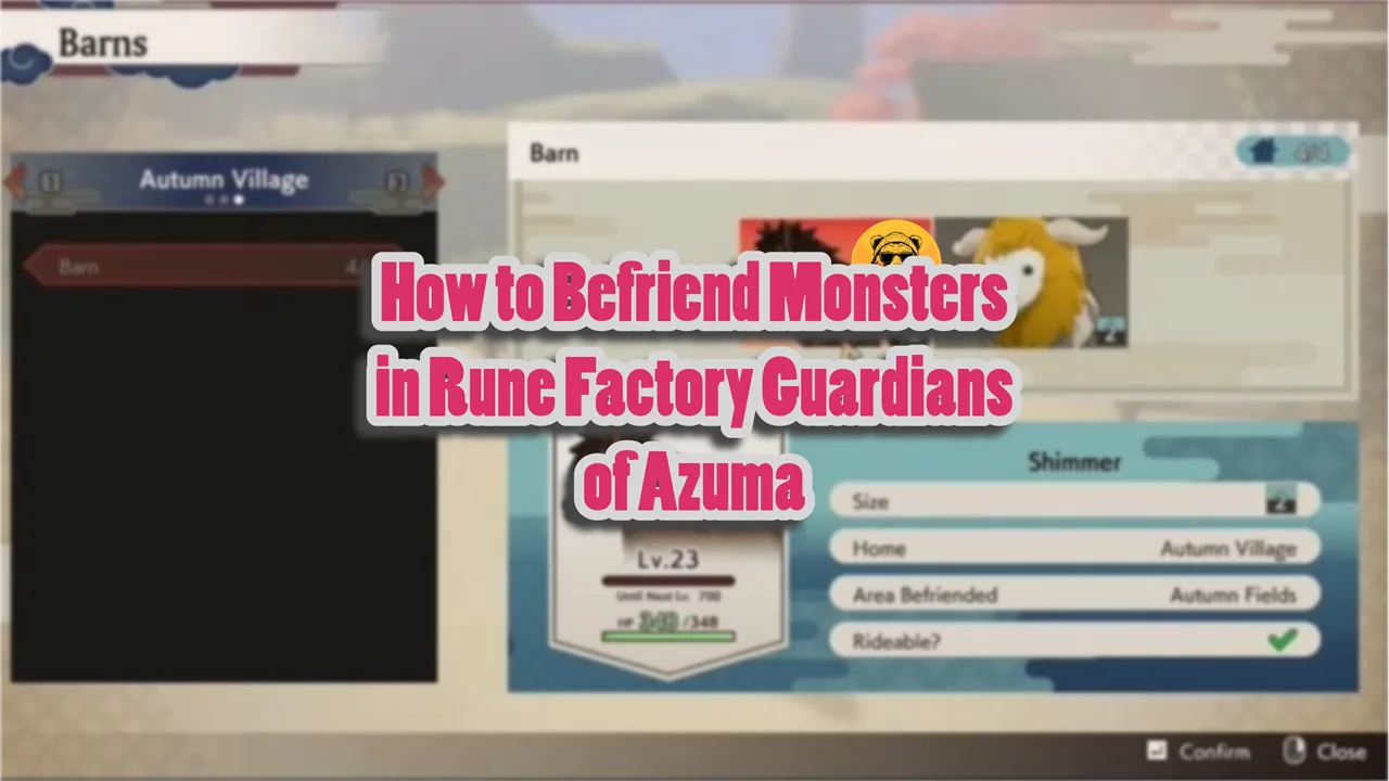 How to Befriend Monsters in Rune Factory Guardians of Azuma