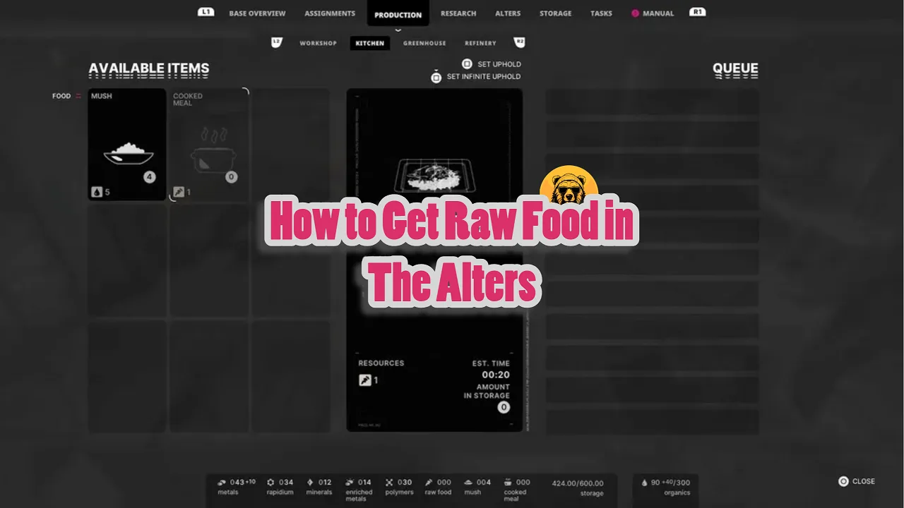 How to Get Raw Food in The Alters