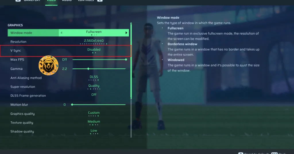 How to enable V sync in Rematch to fix the in-game crashes?