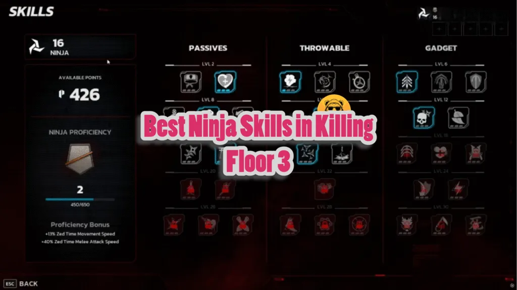 Best Ninja Skills in Killing Floor 3
