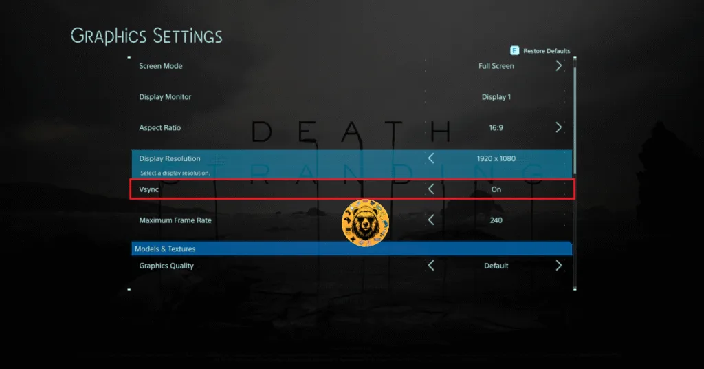 How to enable Vsync in Death Stranding to fix in-game crashes on PC?