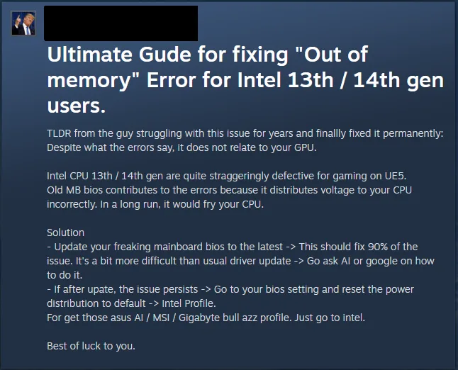 How to fix the WUCHANG Fallen Feathers Out of Video Memory crash on PC?