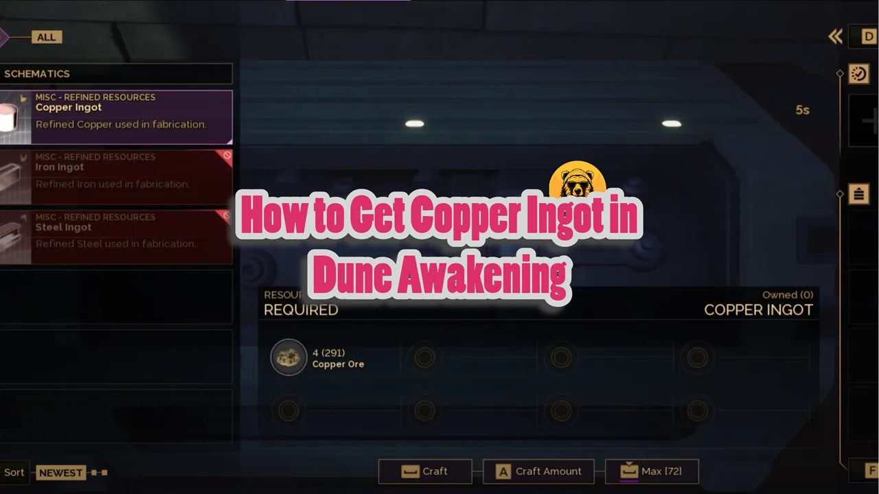 How to Get Copper Ingot in Dune Awakening