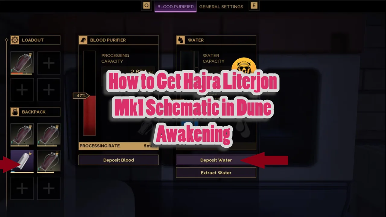 How to Get Hajra Literjon Mk1 Schematic in Dune Awakening