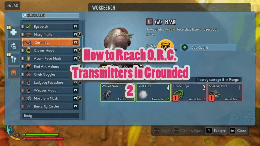 How to Reach O.R.C. Transmitters in Grounded 2