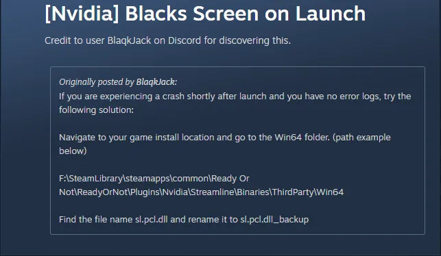How to fix Ready or Not crashing on startup on PC?