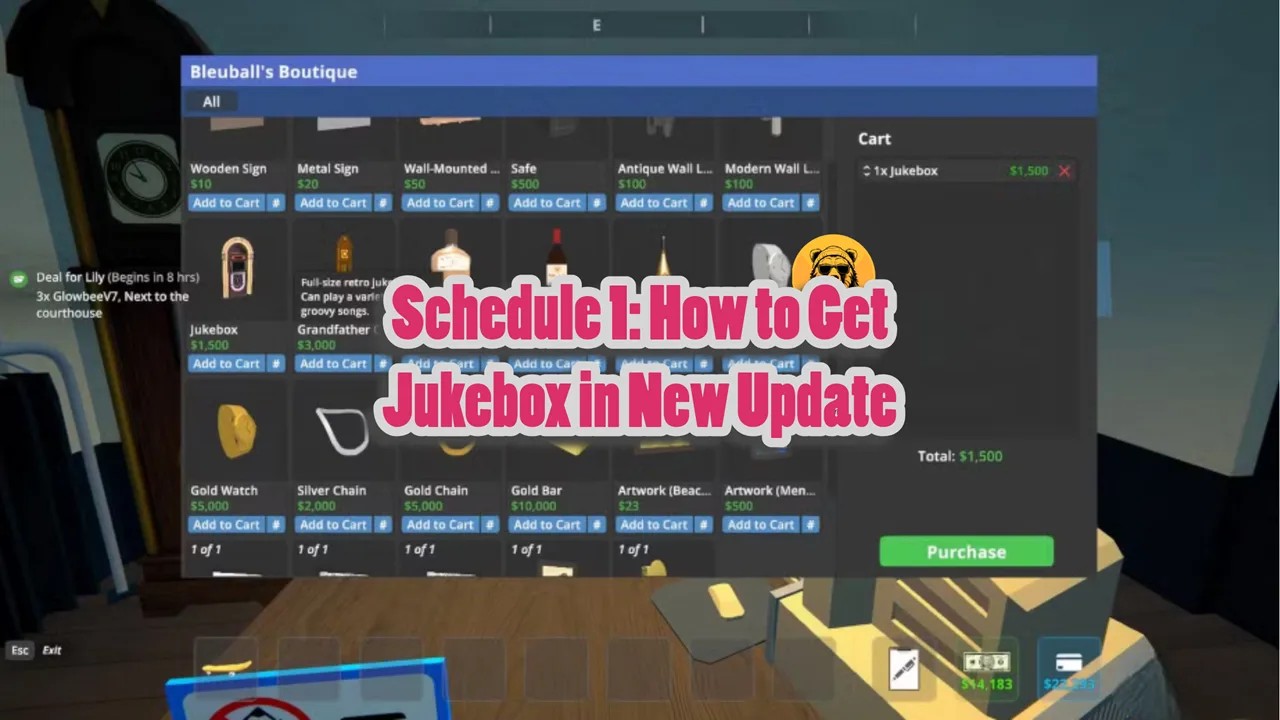 Schedule 1 How to Get Jukebox in New Update
