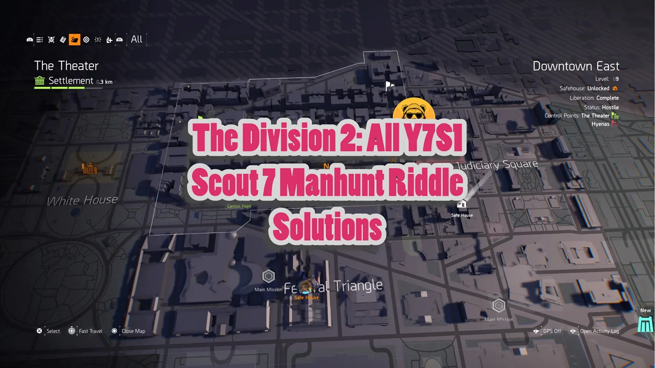 The Division 2 All Y7S1 Scout 7 Manhunt Riddle Solutions