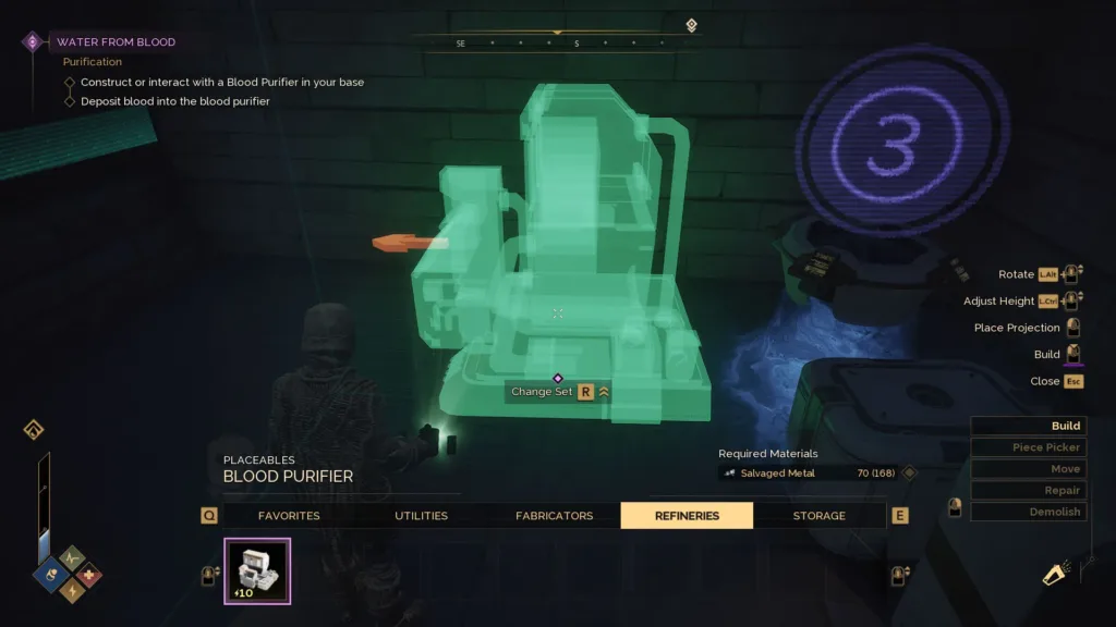 farming water with Blood Purifier in Dune Awakening
