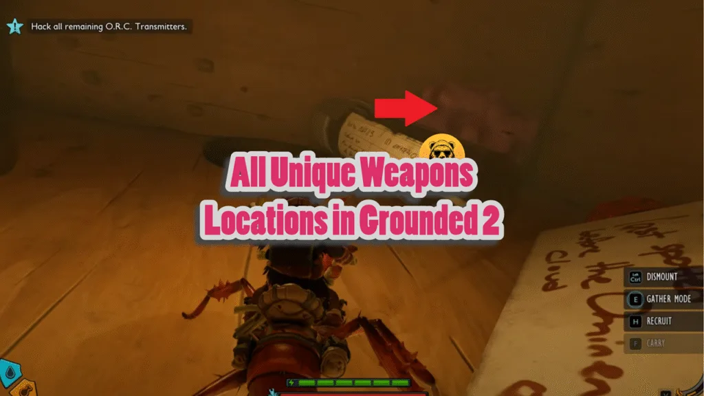 All Unique Weapons Locations in Grounded 2