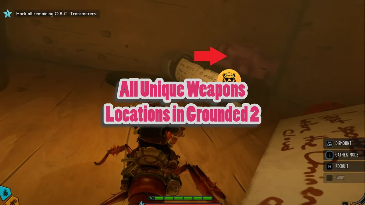 All Unique Weapons Locations in Grounded 2