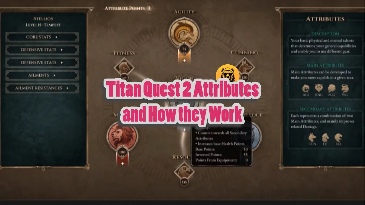 How Attributes Work in Titan Quest 2