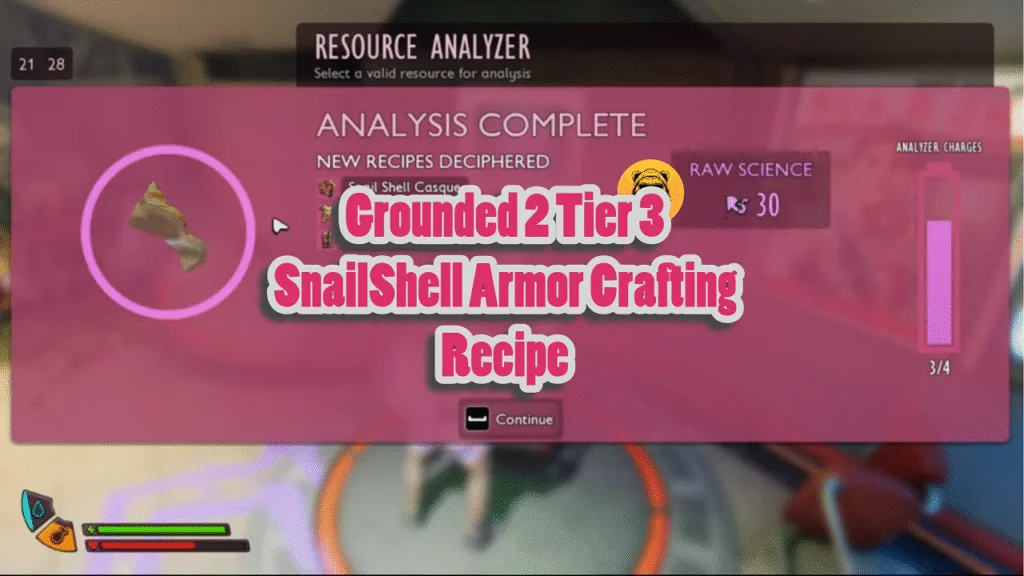 How to Craft Tier 3 Snail Shell Armor Set in Grounded 2