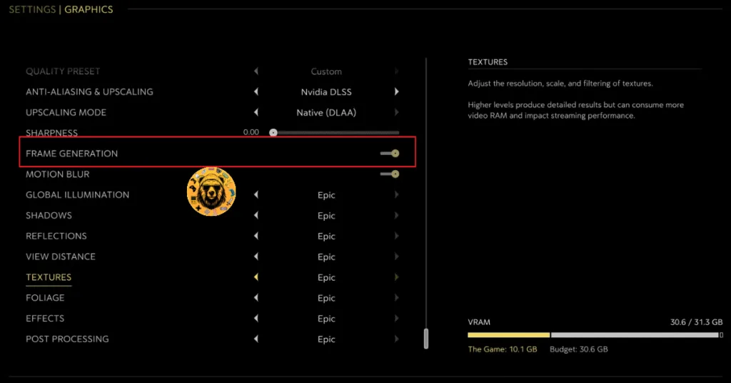 Disable Frame Generation to fix the UE-MafiaTheOldCountry GPU Crash Dump error in Mafia The Old Country.
